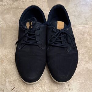 Aldo Men's Navy Sneakers with White Soles